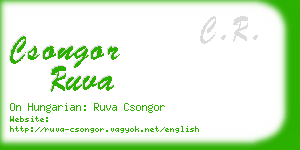 csongor ruva business card